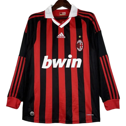 AC Milan Local 09/10 Manga Larga - Ronaldinho 80